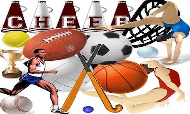  Image of a wide variety of sport symbols and athletes